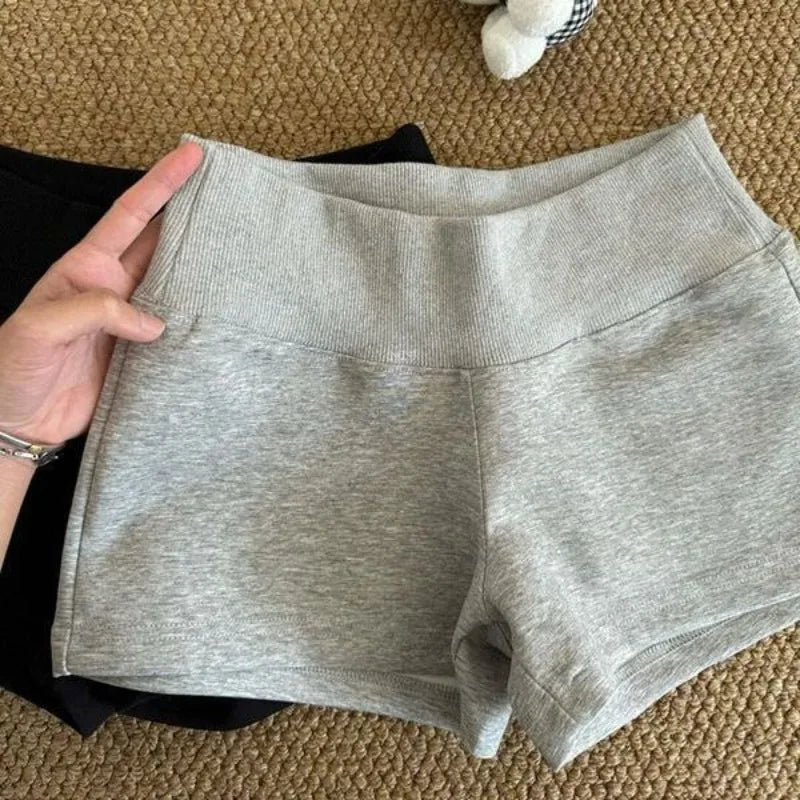 American Street Sexy Gray Shorts for Women 2026 Summer New Slim Fit Jorts Y2k Grunge Low-waist Casual Hot Short Pants