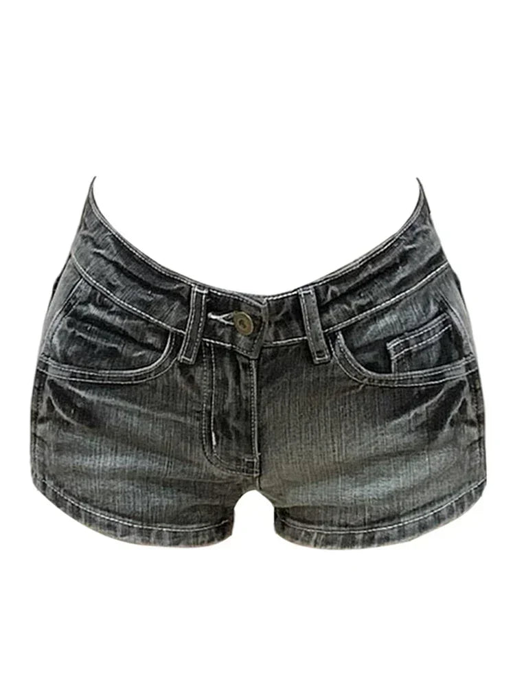 Harajuku Women's Jeans Shorts Y2k Grunge Vintage Streetwear Beach Jorts Clothes 2000s Denim Hot Pants Japanese 2026 Summer